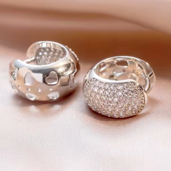 Sliver diamond earrings - Picture 7 of 7